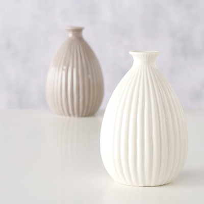 Декоративна ваза Boltze Pilar, порцелан, 15cm, беж