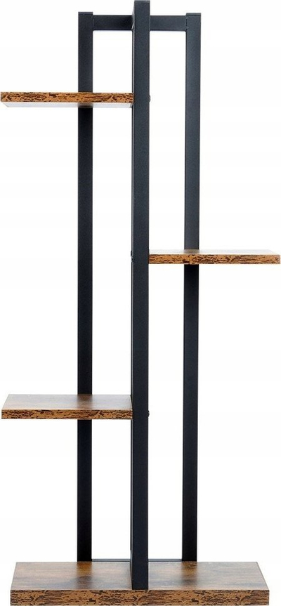 Stendë për lule Vilde Metal, 4 kate, 93 cm, e zezë