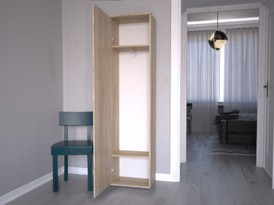 Garderobë Topeshop Wardrobe Duo, me pasqyrë, për korridor, oak sonoma