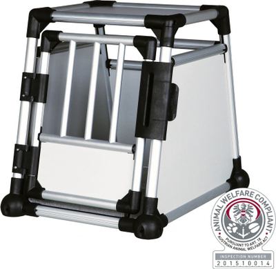 Transportues qeni Trixie Aluminum Carrier S, alumin, 48x57x64 cm, ngjyrë argjendtë