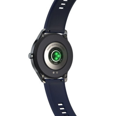 Smartwatch G.Rossi SW018-5, orë e rrumbullakët me ngjyra, rrip silikoni, blu e errët