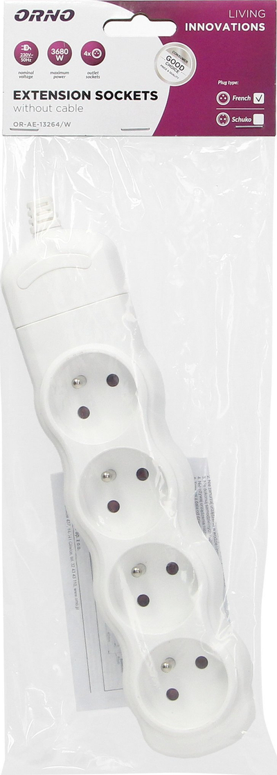 Shtepshe ORNO OR-AE-13264/W, 4 dalje, 16A, e bardhë