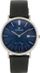 Orë dore G. Rossi 10853A Slim, mekanizëm kuarc, rrip lëkure, blu navy