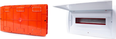 Kuti shpërndarëse e fshehtë ADELID 1x18 module, IP40, e bardhë