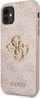 Kllëf telefoni Guess 4G Metal Logo për iPhone 11, rose gold, rozë