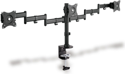 Mbajtëse tavoline për 3 monitorë Digitus DA-90362, 15"-27", VESA 75x75 100x100, e zezë