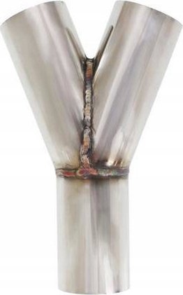 Tub shkarkimi tee 45° Unitec, 42/42mm, inoks 304, argjendtë 3