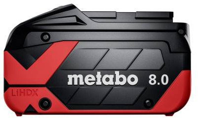 Bateri për vegla Metabo LiHDX 18V, 8.0Ah, e zezë