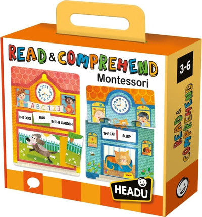 Loja edukative HEADU Read and Comprehend Montessori, për kalamaj 3–6 vjeç, për mësim leximi dhe kuptimi