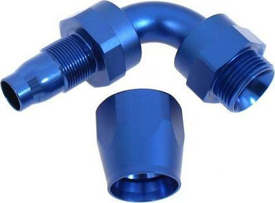 Fiting vaji TurboWorks Push On, AN10 M22, 90°, alumini