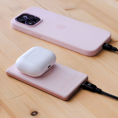 Power bank magnetik Adam Elements GRAVITY C5, 5000mAh, karikim me valë, rozë