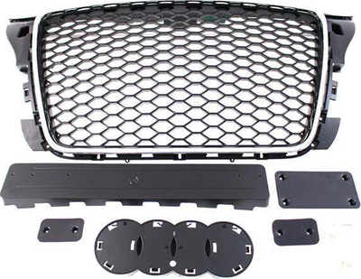 Grilë përpara Audi A3 8P RS Style, 2009-2012, krom e zi