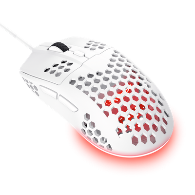 Maus gaming Trust GXT 928 Helox, optik, me kabllo, i bardhë