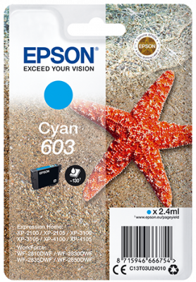 Ngjyrë për printer Epson singlepack 603, 130 faqe, e kaltër