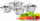 Set tenxheresh Ambition Remi 68741, 8 copë, çelik inox, argjendtë