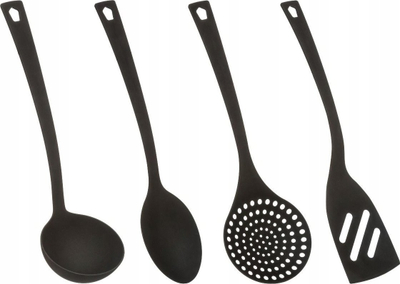 Set aksesorësh kuzhine 5five Simply Smart, 4 copë, najlon, i zi
