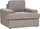 Fotel Armchair Taupe, me material poliestër, jastëk i trashë, ngjyrë taupe