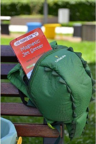 Çantë shpine për kalamaj Little Dutch Toddler Backpack, me rrip sigurie, nga materiale të ricikluara, blu