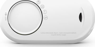 Detektor monoksidi karboni Fireangel FA3820, sensor elektrokimik, bateri 10 vite, i bardhë