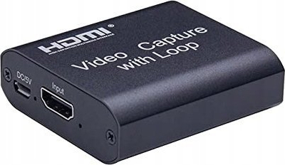 Kartë kapje video PremiumCord HDMI Video Capture me Loop, hyrje 4K dalje 1080p USB 2.0, e zezë