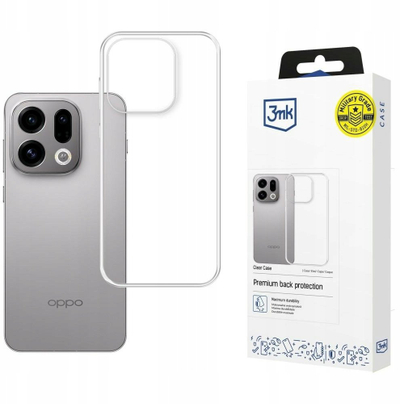 Husë 3mk Clear Case për Oppo Find X9, transparente, kundër gërvishtjeve