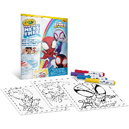 Set ngjyrosjeje Crayola Color Wonder Spidey, 18 faqe, 4 markera, shumëngjyrësh