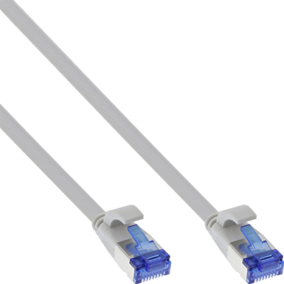 Kabllo rrjeti InLine Flat Cat.6A, U/FTP, 0.3m, gri