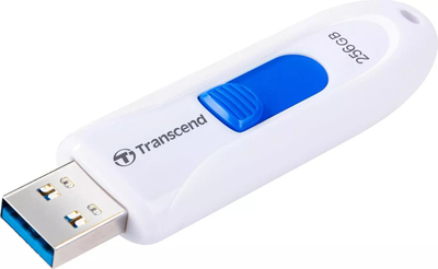 USB Transcend JetFlash 790, 256GB, USB 3.2, e bardhë
