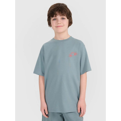 Блуза за момчиња 4F Oversize Tee TTSHM1914, полиестер, сина