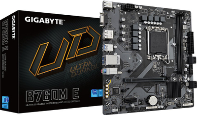 Pllakë amë Gigabyte B760M E, DDR5, Micro ATX, 1 GbE LAN