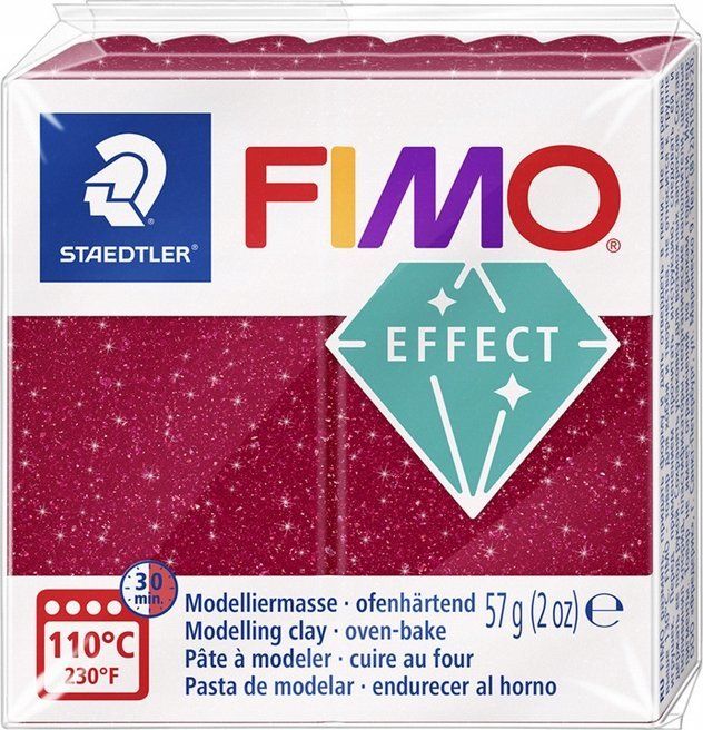 Argjilë modeluese Staedtler Fimo Effect Galaxy Red, 57g, e kuqe me shkëlqim