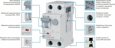 Siguresë automatike Eaton HN-C50/1, 50A, 6kA, 1 pol