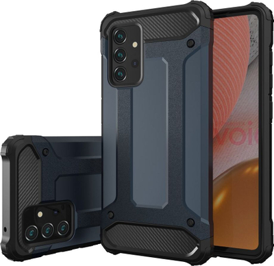 Mbrojtëse telefoni Hybrid Armor për Samsung Galaxy A72 4G, TPU edhe plastikë e fortë, antishok, e zezë
