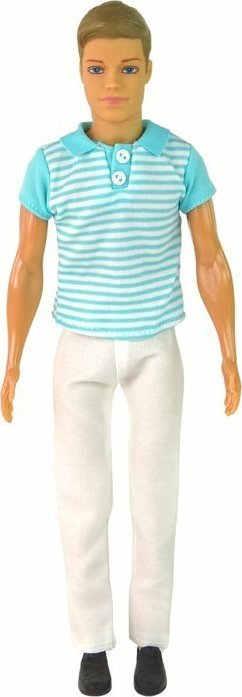 Kukull çun Defa Kevin Leantoys, flokë biond, 30cm, rroba blu e bardhë