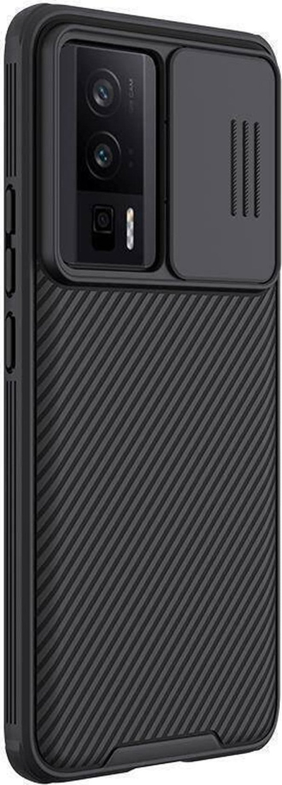 Këse telefoni NILLKIN CamShield Pro për Xiaomi Poco F5 F5 Pro, mbrojtëse, me kapak kamere që rrëshqet, e zezë
