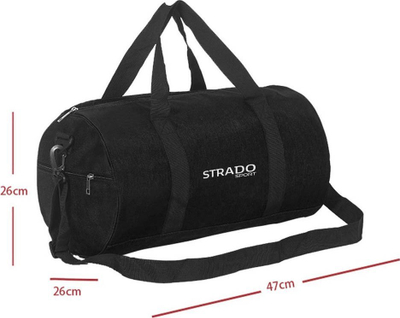 Çantë sportive Strado Sports, 25L, me ndarje për atlete, e zezë