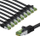 Kabllo rrjeti Goobay CAT 8.1, S/FTP, 1m, set me 10 copë, e zezë