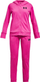 Тренерка за девојчиња Under Armour Knit Hooded Tracksuit Set, со капуља, розова