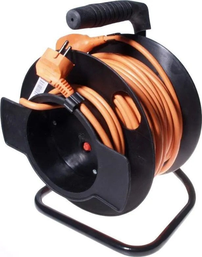 Zgjatës në rrotullë PREMIUMCORD PPB-02-25, 25m, 230V, i zi