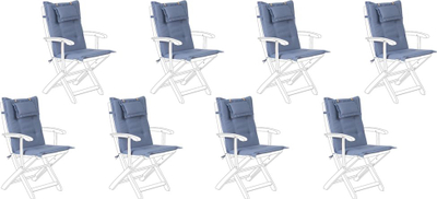 Set jastëkësh karrige për jashtë MAUI, 8 copë, poliestër, blu