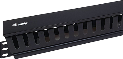 Panel menaxhimi kabllosh Equip 19", për rack, i zi