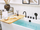 Vaskë banjo QUATRE Bath, 1700 x 750 mm, akrilik, e bardhë