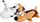 Lodër për qen Dingo Plush Squeaky Toy Mop Dog, 20cm, me fishkëllimë, shumëngjyrëshe