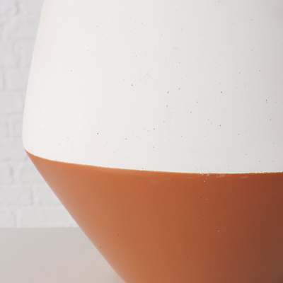 Vazo zbukuruese Boltze Home Marlis, qeramike, 25.5cm, kafe me të bardhë