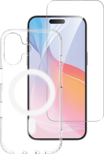 Сет додатоци 4smarts 3in1 Premium Starter за Apple iPhone 16, со MagSafe, проѕирен