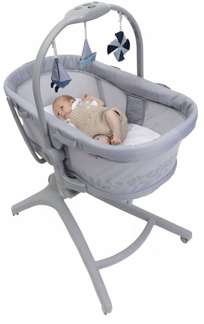 Кревет 5во1 Chicco Baby Hug Pro, прилагодлив, со играчки, сив Earl Grey