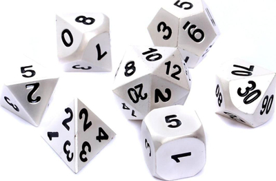 Set zare RPG Rebel argjend mat, metalik, 7 copë