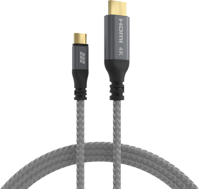 Kabllo video EFB USB C në HDMI, 1.8m, 4K 30Hz, gri