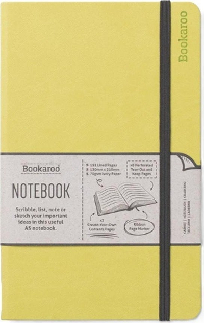 Fletore IF Bookaroo Notebook A5, 192 faqe, kapak i fortë PU, lime