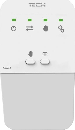 Modul ekzekutiv pa tela Tech MW-1, kontakt pa volt, 868 MHz, i bardhë